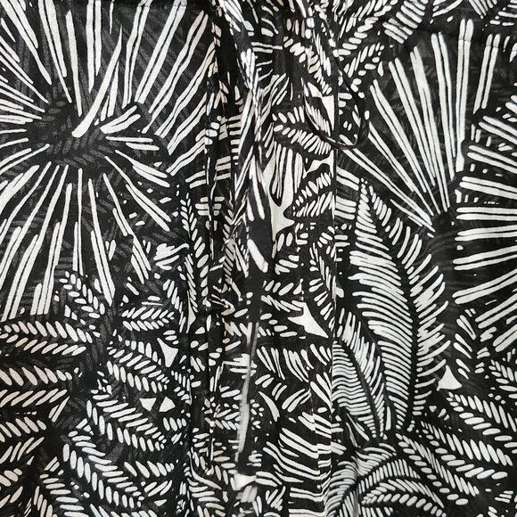 La Vie en Rose Aqua Women's Tunic Swimsuit Cover-up ~ Black and White ~ Size XL - Picture 5 of 6